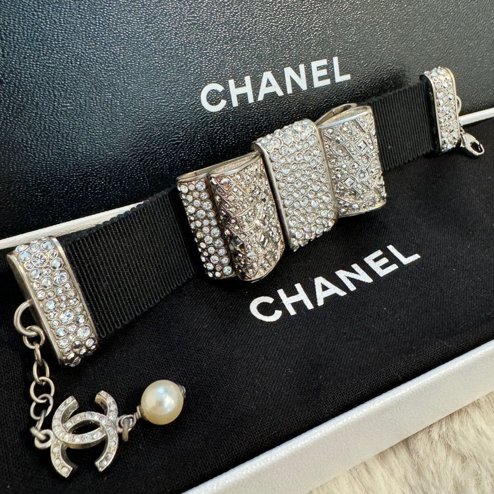 Chanel Crystal Bow Bracelet
